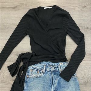 Long Sleeve Wrap Top